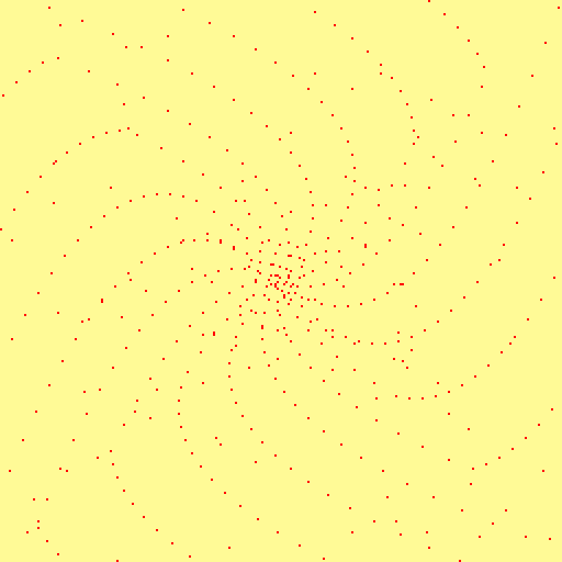 spiral pattern of binomial coefficients
