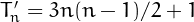 $T'_n=3n(n-1)/2+1$