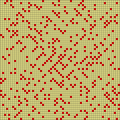 spiral pattern of lucky numbers