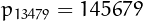 $p_{13479}=145679$